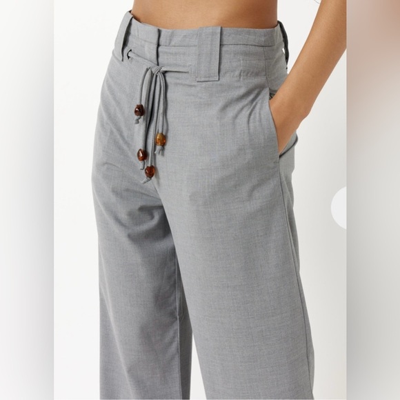 EUC Ganni- Drapey Melange Mid Waist Pants. Size US 6- EU 38 - Picture 3 of 16